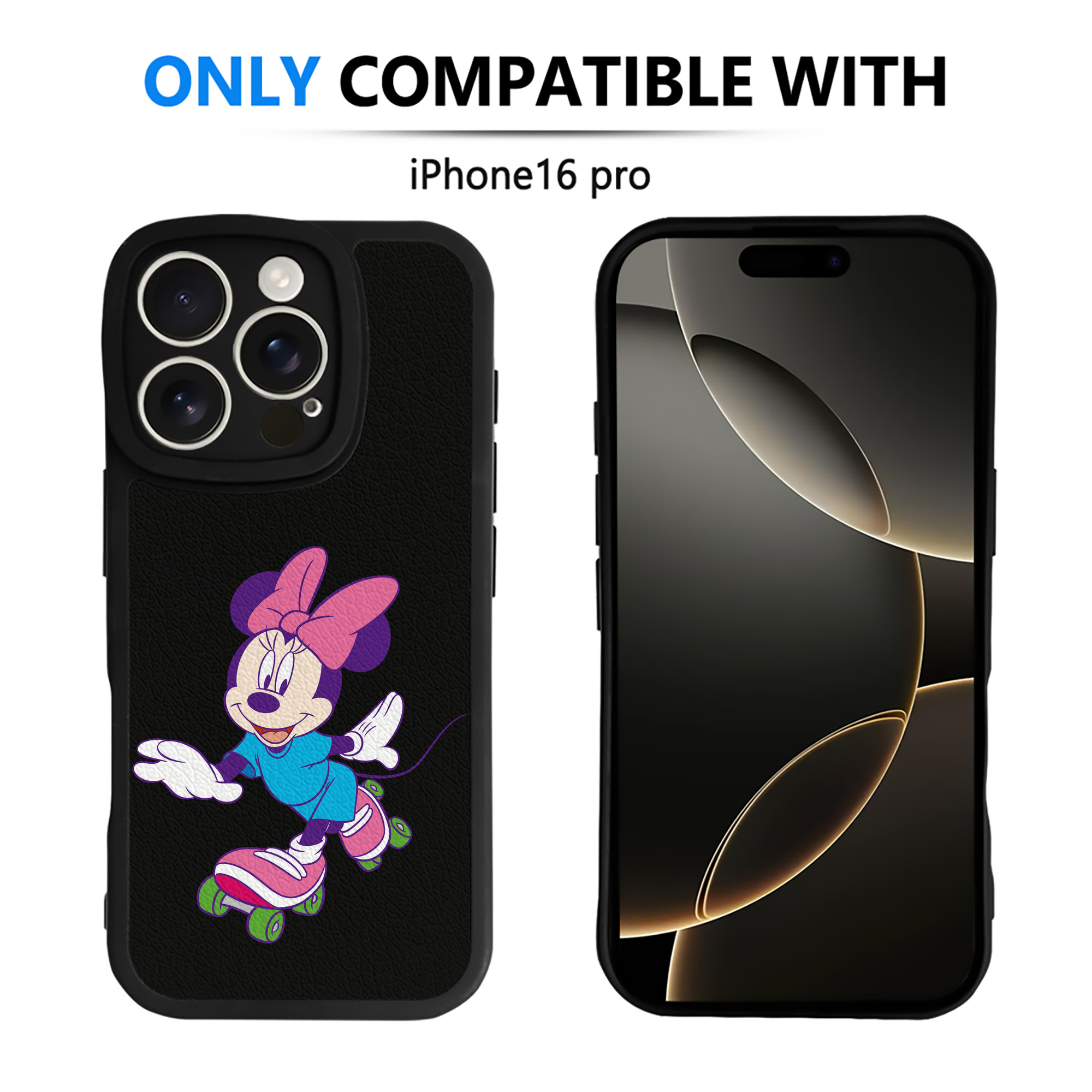 （画像用） ミッキーマウス Mickey Mouse 【iPhone 16シリーズ対応】シリコンスマホケース（レザー調） 材質：シリコン